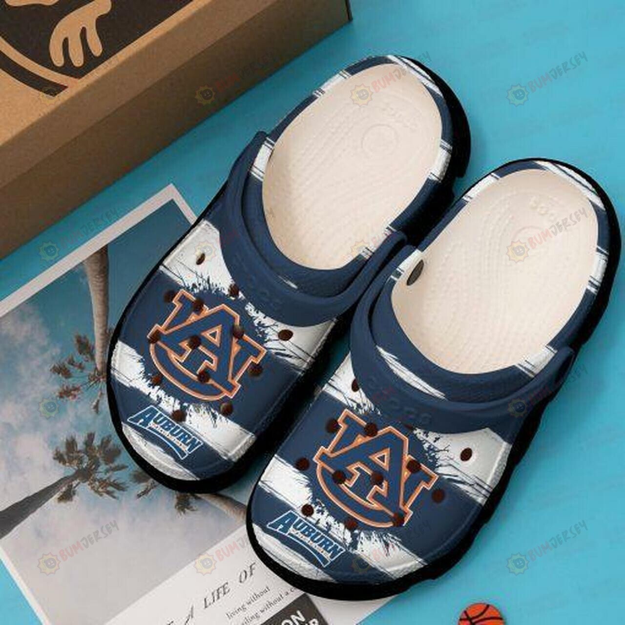 Auburn Tigers Football Crocs Crocband Clog Comfortable Water Shoes