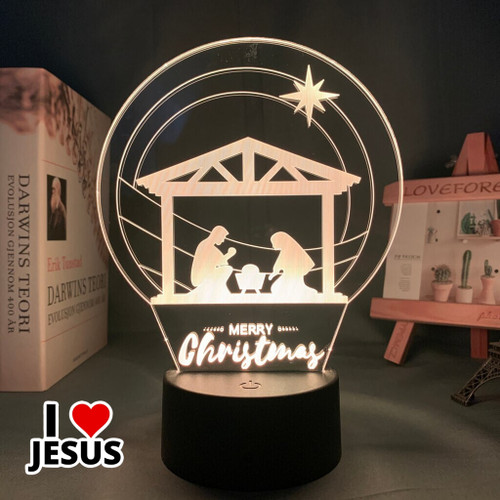 3D Merry Christmas LED Night Light [77JWL]