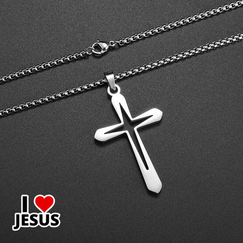 Cross Stainless Steel Mens Necklaces