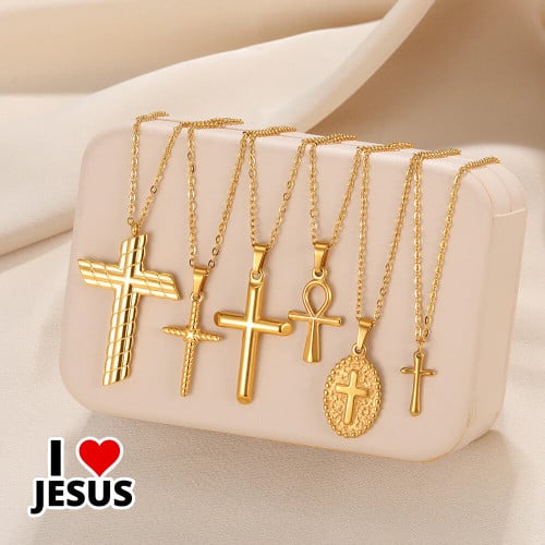 Jesus Cross Necklaces Pendant For Women