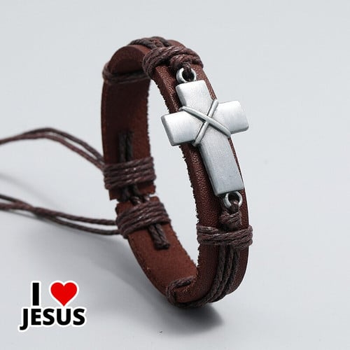 Simple Adjustment Jesus Cross Bracelet