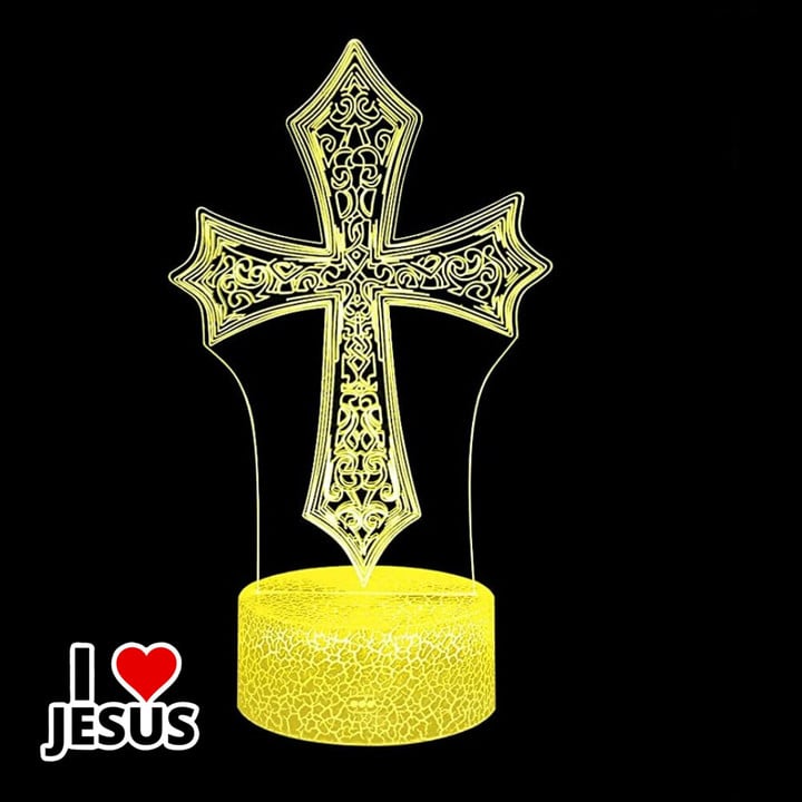 3D Jesus Cross Illusion Lamp [17JWL]