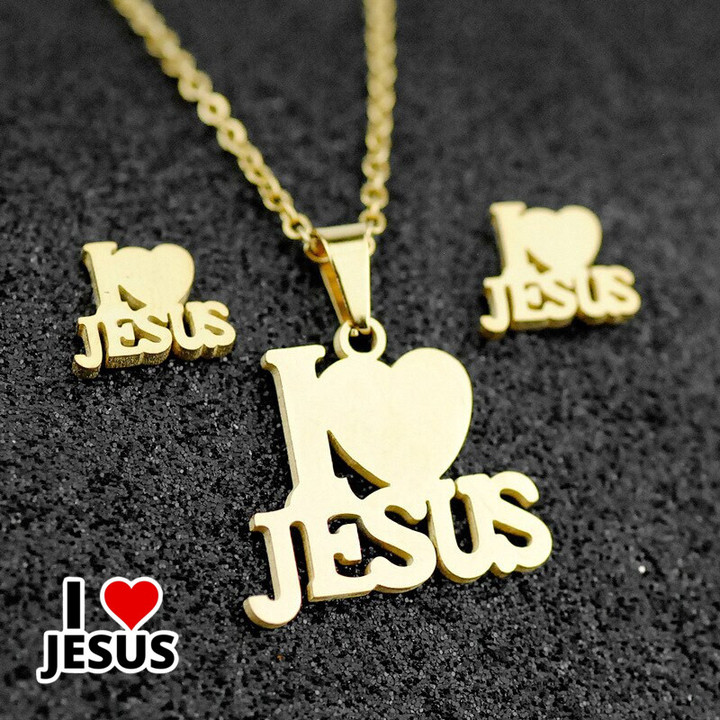 I LOVE JESUS Necklace