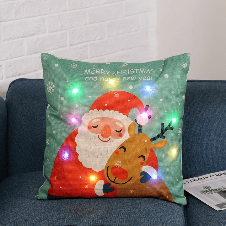 LED Christmas Pillow Case