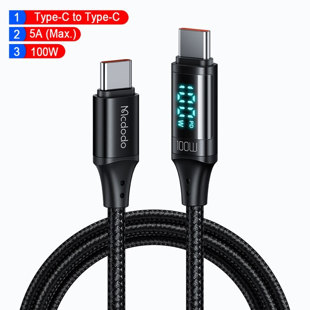 Lightning Cable With Display Fast Charging