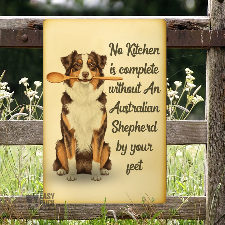 Australian shepherd tin sign