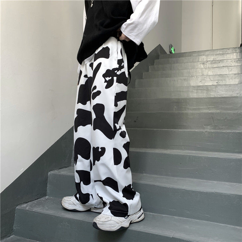 Plus Cow Print Elastic Waist Pants | SHEIN IN