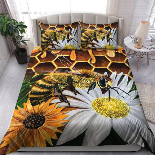 Tmarc Tee All Over Printed Bee And Flower Bedding Set MEI
