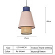 This picture shows a nordic modern pink blue woven hanging lamp in size 25cm.