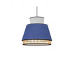 This picture shows a modern rattan blue gray hanging lamp.