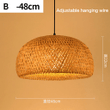 This picture shows a handmade bamboo vintage restaurant hanging light in size 48cm.