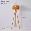 This picture shows a wooden pumpkin shape floor light in size 140cm.