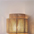 Wabi-Sabi Double-Layer Jute Wireless Bedside Wall Sconce