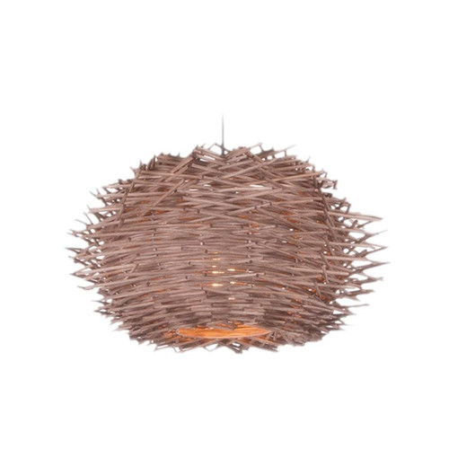 Nordic Handmade Rattan Pendant Lamp Retro Bird Nest Pendant Light
