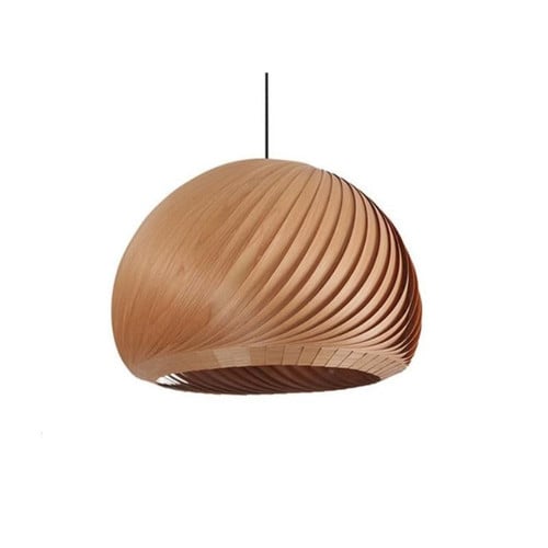 Simple Quiet Wooden Pendant Light Nordic Round Ball Creative Lamp