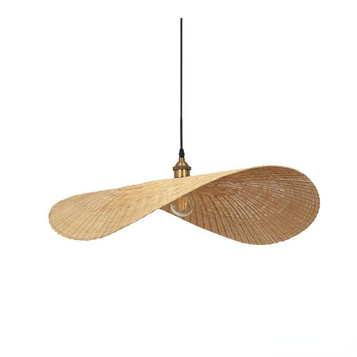 Modern Handmade Bamboo Weaving Pendant Lamp Restaurant Decor Hanging Light