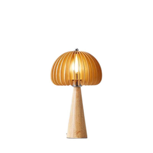 Wood Pumpkin Shape Table Lights Parlor Bedside Table Lamp