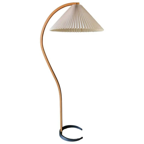 Nordic Modern Solid Wood Pleated LED Floor Lamp Standing Light