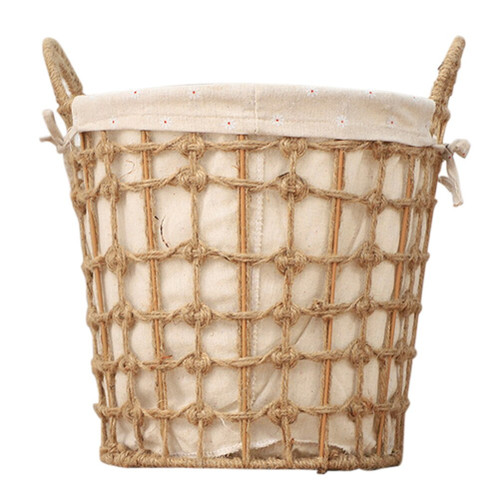 Basket Laundry Woven Storage Wicker Hamper Korb Clothes Dirty Box Cloth Portable Container