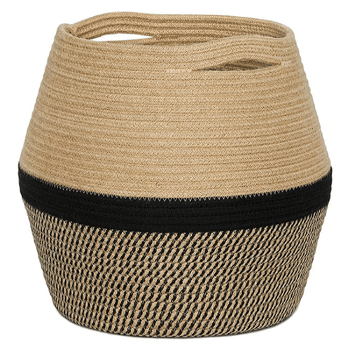 Hand-woven Storage Basket Cotton Rope Art Storage Bucket Simple Desktop Container