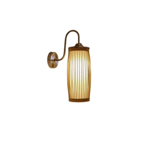 Chinese Style Bamboo Wall Light Staircase Log Led Lamp Hotel Wall Sconce Light