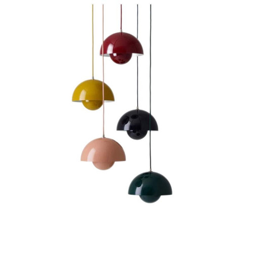 Modern Macaron Pendant Light Semicircular Nordic Colorful Hanging Lamp