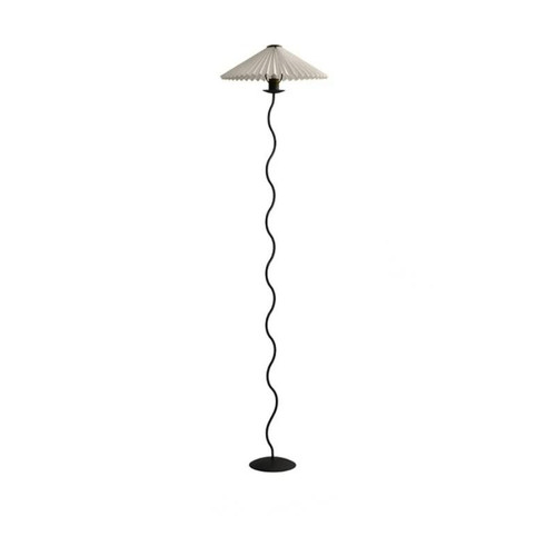 Nordic Fabric Floor Lamp Minimalist Pleated Wavy Sofa Corner Standing lamp