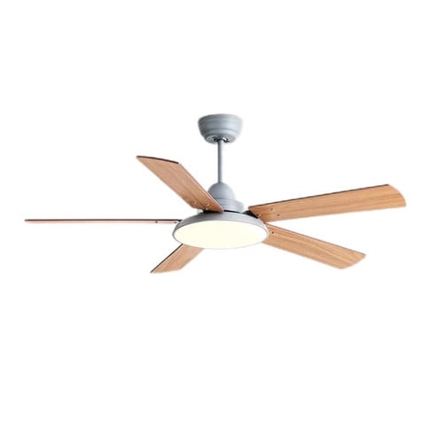 42/52/56Inch 5-Leaf Wooden Fan Pendant Light Ceiling Fan Light With Remote Control