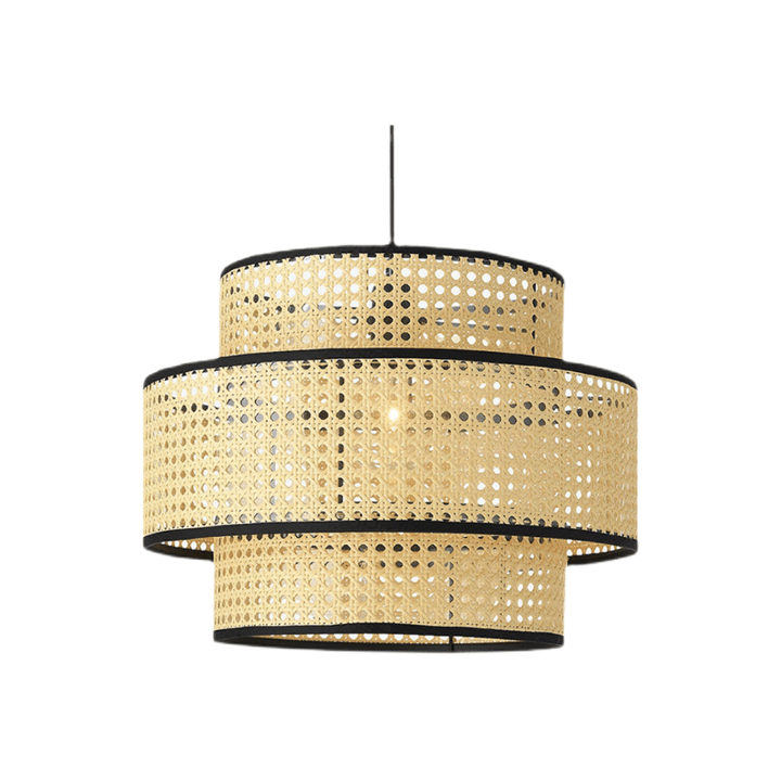 This picture shows a modern creative rattan weaving pendant lamp.