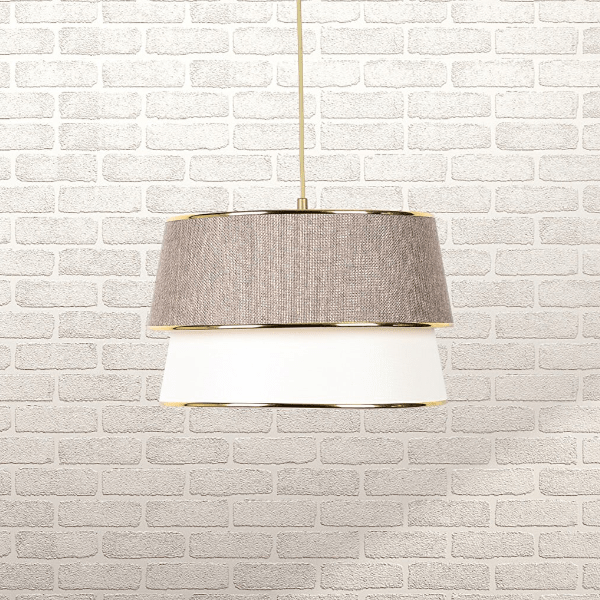This picture shows a modern Scandinavian wicker pendant light in wicker white color.