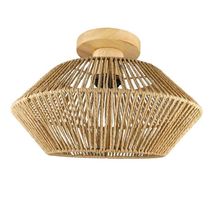 This picture shows a rattan ceiling lamp
