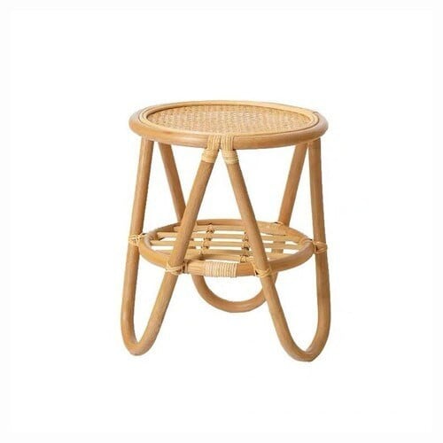 Rattan Frames Round Coffee Tables Side Small Design Wood Corner Coffee Tables