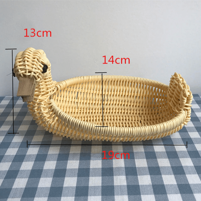 Simulated Animal Imitation Rattan Woven Storage Basket Household Storage