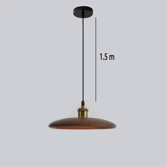 This picture shows a modern solid wood minimalist pendant light in color walnut.
