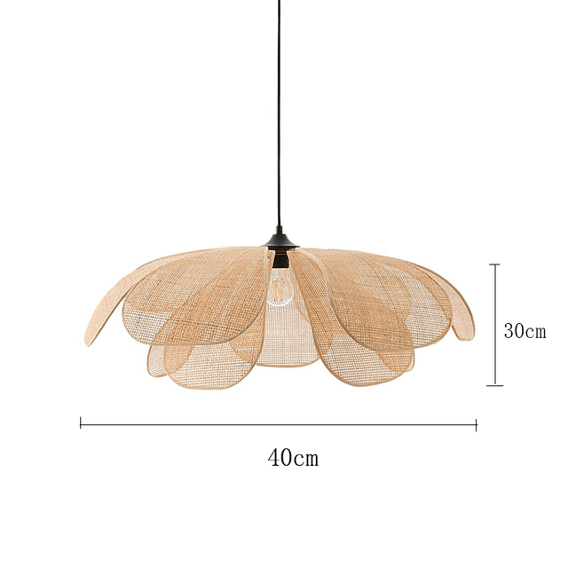 This picture shows a creative rattan flower pendant light in size 40cm.