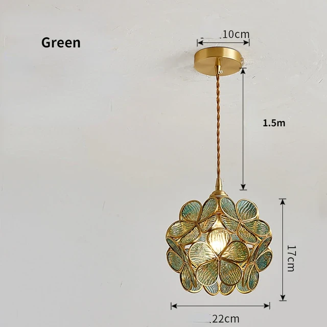 Vintage Flower Pendant Lights Decoration Hanging Lamp Ceiling Chandelier