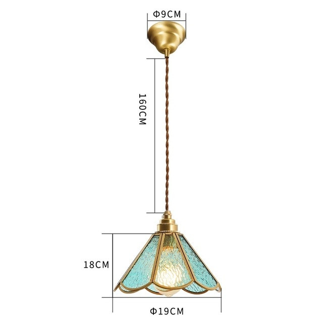 Vintage Pendant Lamp Glass Copper LED Pendant Lights