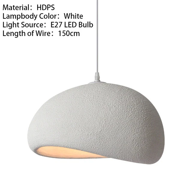 Nordic Wabi Sabi Wind Pendant Lamp Cream Style Decor Hanging Chandelier