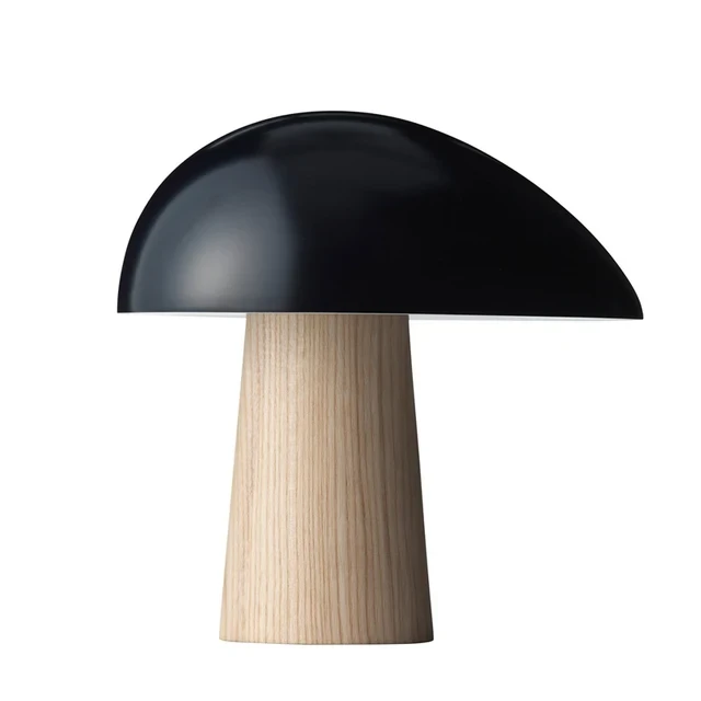 Nordic Creative Wood Grain Mushroom Table Light Modern Desk Light