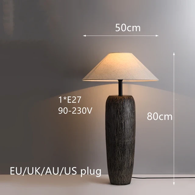 Handmade Nordic Modern Floor Light Vertical Retro Ceramic Floor Lamp