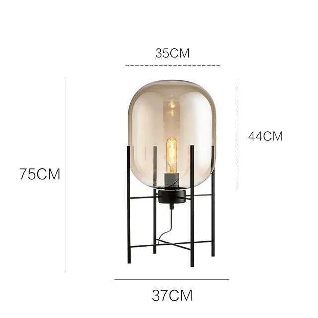 Modern Nordic LED Floor Lamp Glass Illumination Fixtures Bedroom Floor Light