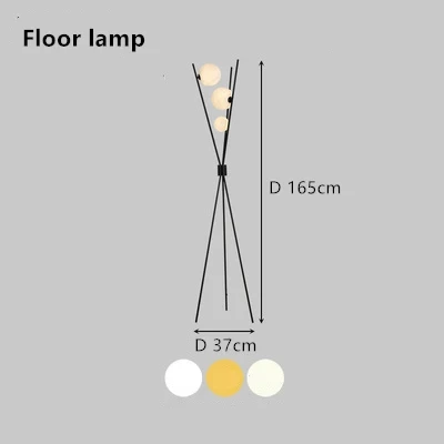 Nordic Tripod Floor Lamp Led 3D Moon Ball Glass Floor Lamp