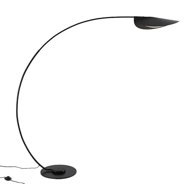 Nordic Black Parabolic LED Floor Lamp Bedroom Bedside Reading Light