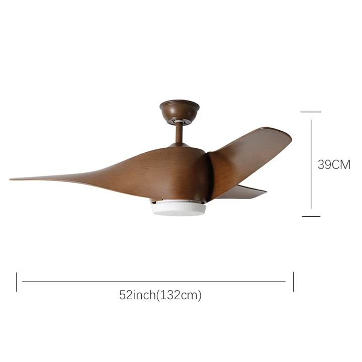 52inch Deco Ceiling Fan with Light and Remote 6-speed Adjustable DC Inverter Motor Hanging Fan