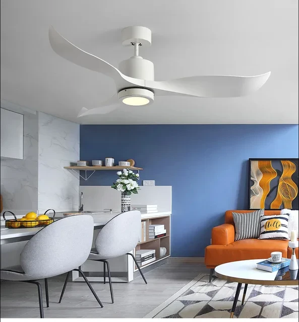 Modern 52inch Ceiling Fan Light with 5-Speed Adjustable and Remote Control Nordic Style Fan Lamp