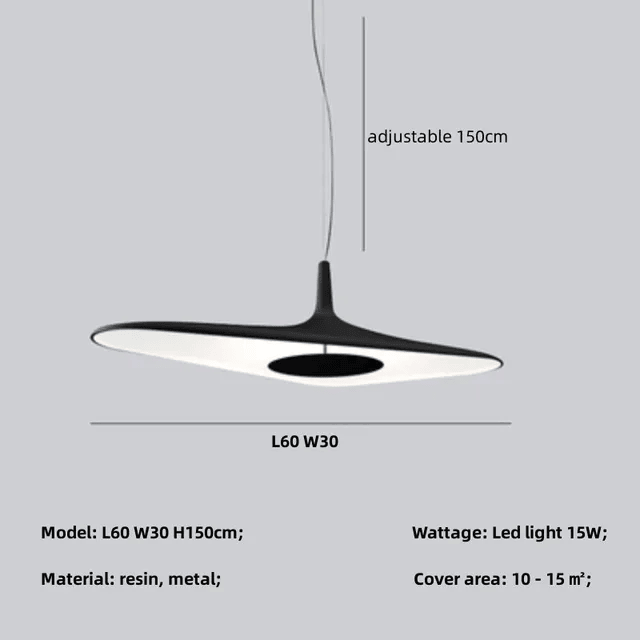 Nordic Irregular Light Pendant Lamp Resin Hanging Lamp Wabi Sabi Suspend Lamp