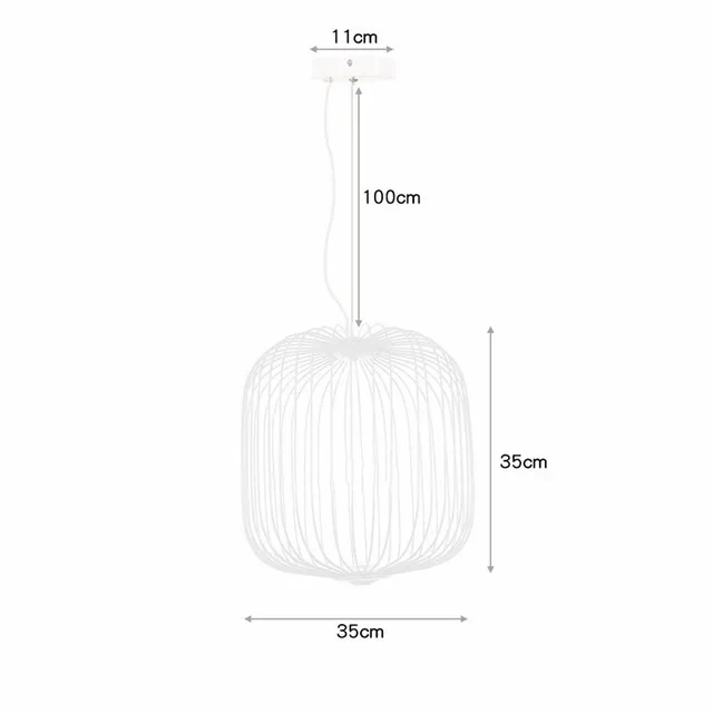 Modern Triac Dimmable LED Pendant Lamp Bird Cage Hanging Light Fixtures