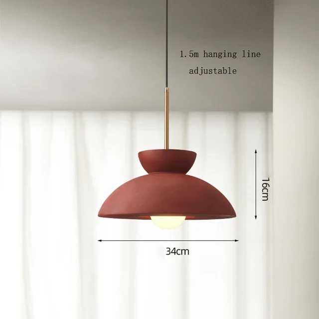 Wabi-sabi Chandeliers Nordic Minimalist Hanging Lamp Bedside Pendant Lighting