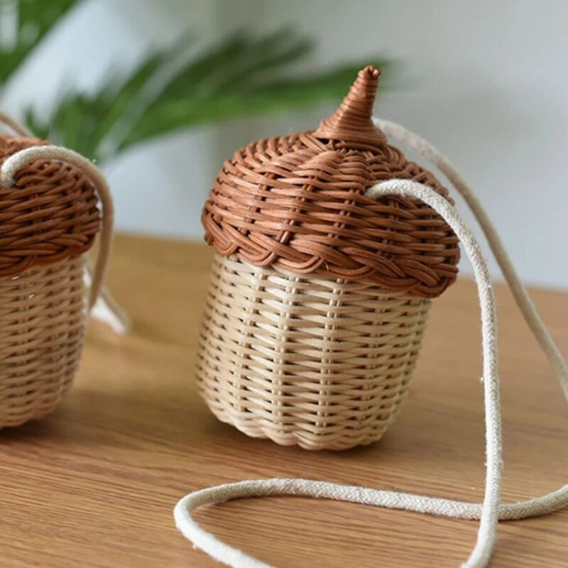 Mushroom Basket | Rattan Wicker Bag | Hand Woven Storage | Zepboo