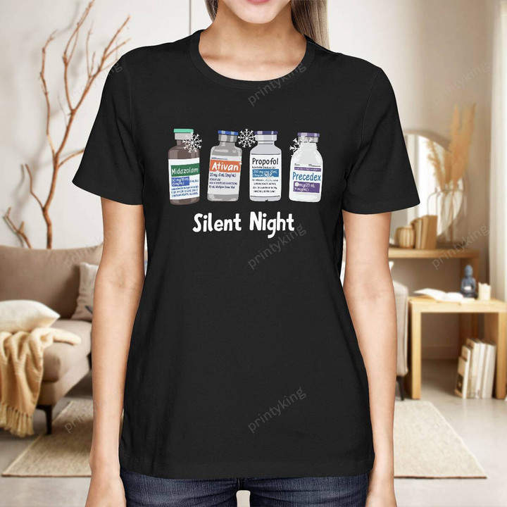 Silent Night Christmas ICU Nurse Sweatshirt